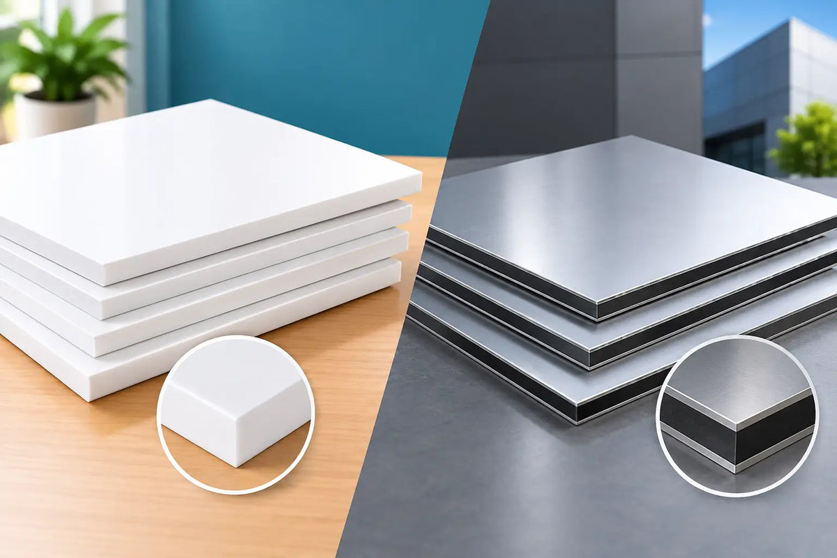 Placa PVC versus alumínio composto: qual usar?