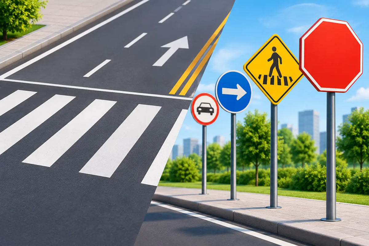 Sinalização horizontal versus vertical: qual usar?