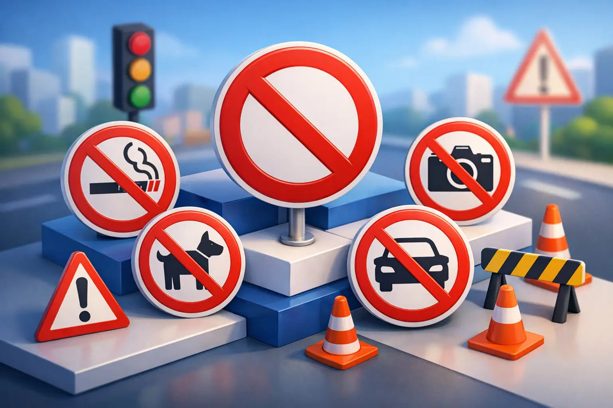 Placas proibitivas: como sinalizar sem erros