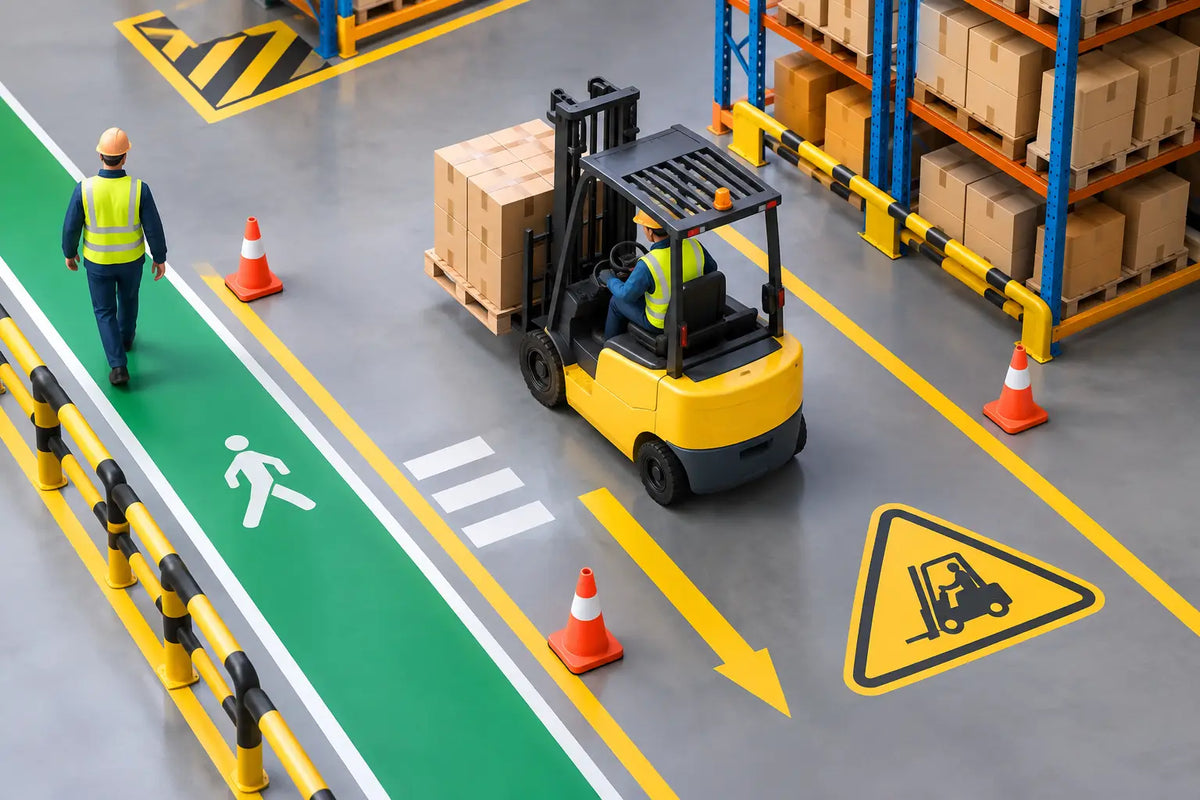 Sinalização logística para operações mais seguras