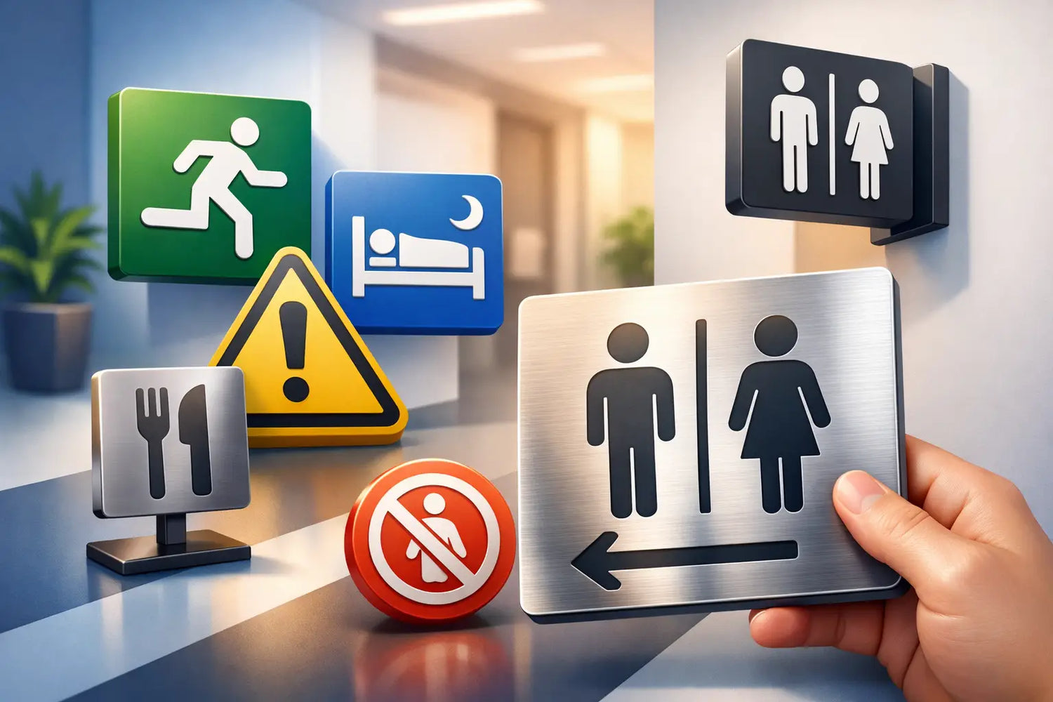 Placa personalizada com pictograma: quando usar