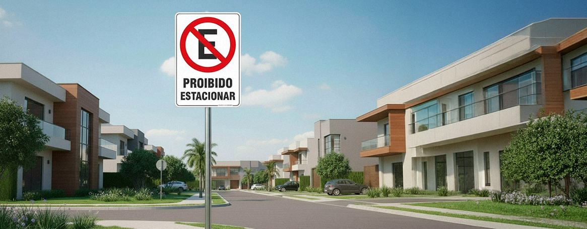 Sinalização viária para condomínios: segurança e organização em áreas privadas