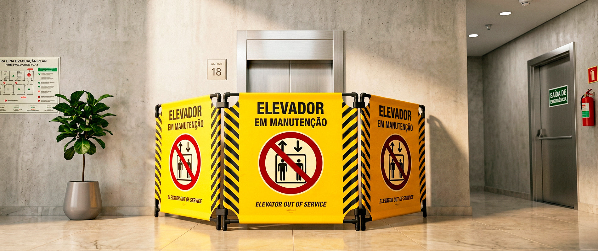Biombo Articulado | Sinalização Portátil