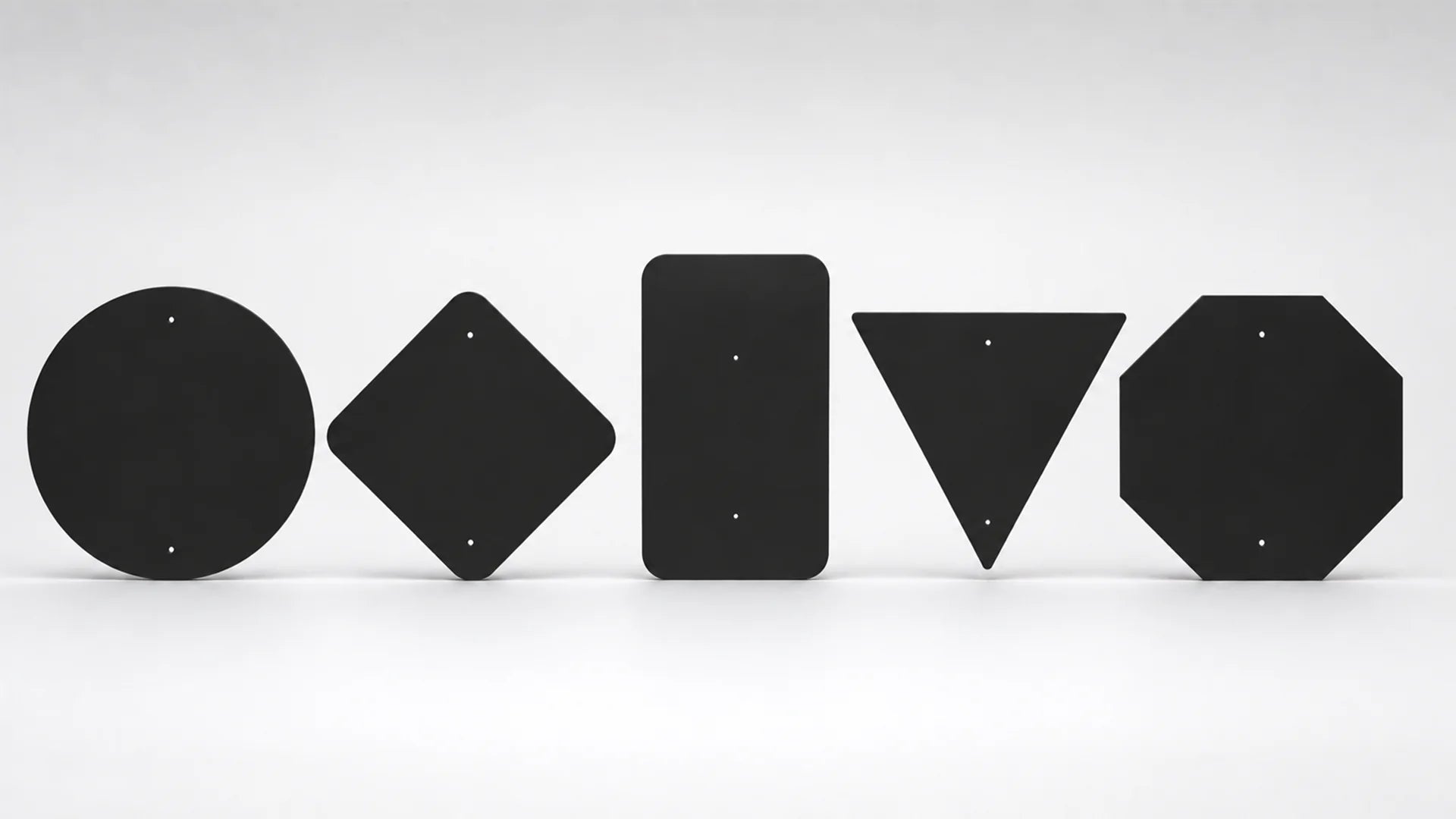 Chapas para placas de sinalização