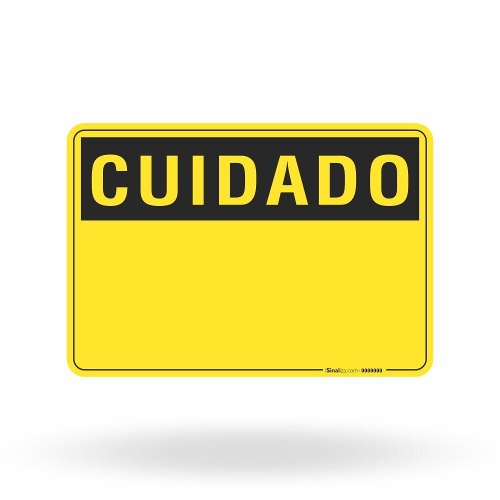 Placa Cuidado Personalizada - Atenção Redobrada Sob Medida