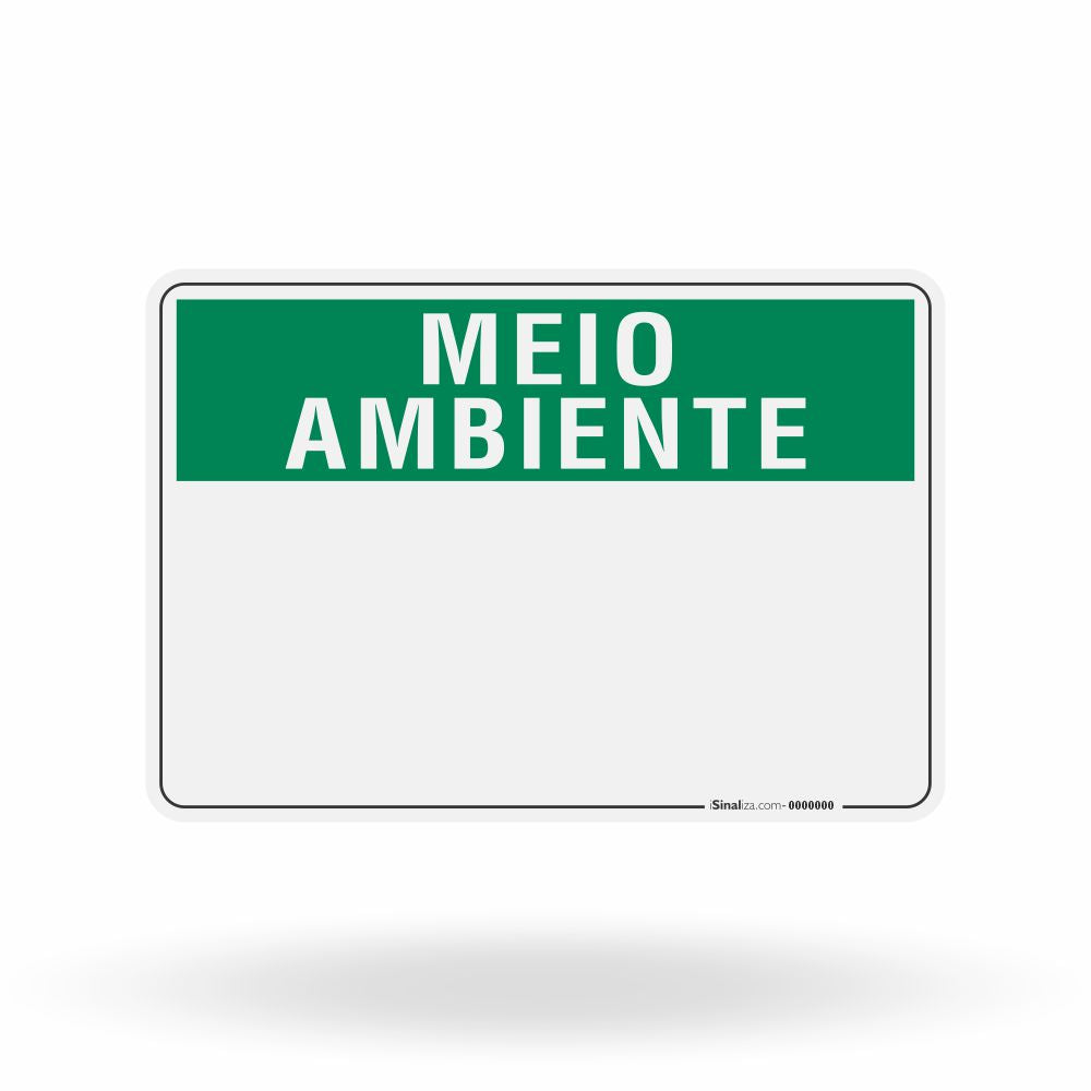 Placa Meio Ambiente Personalizada - Sustentabilidade Sob Medida