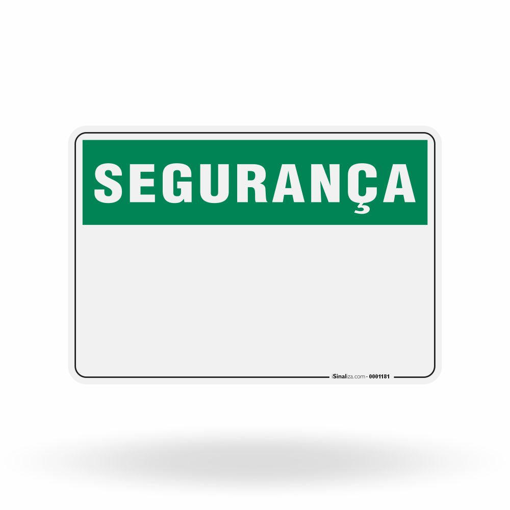 Placa Segurança Personalizada - Proteção Total e Customizada
