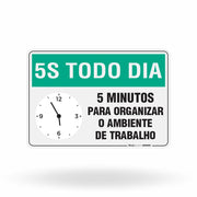 Placa 5S Todo Dia - 5 Minutos