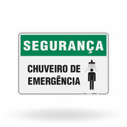 Placa Segurança - Chuveiro de Emergência
