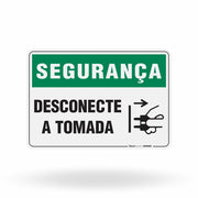Placa Segurança - Desconecte a Tomada