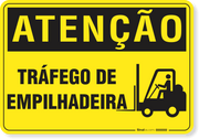 Placa Atenção Tráfego De Empilhadeira