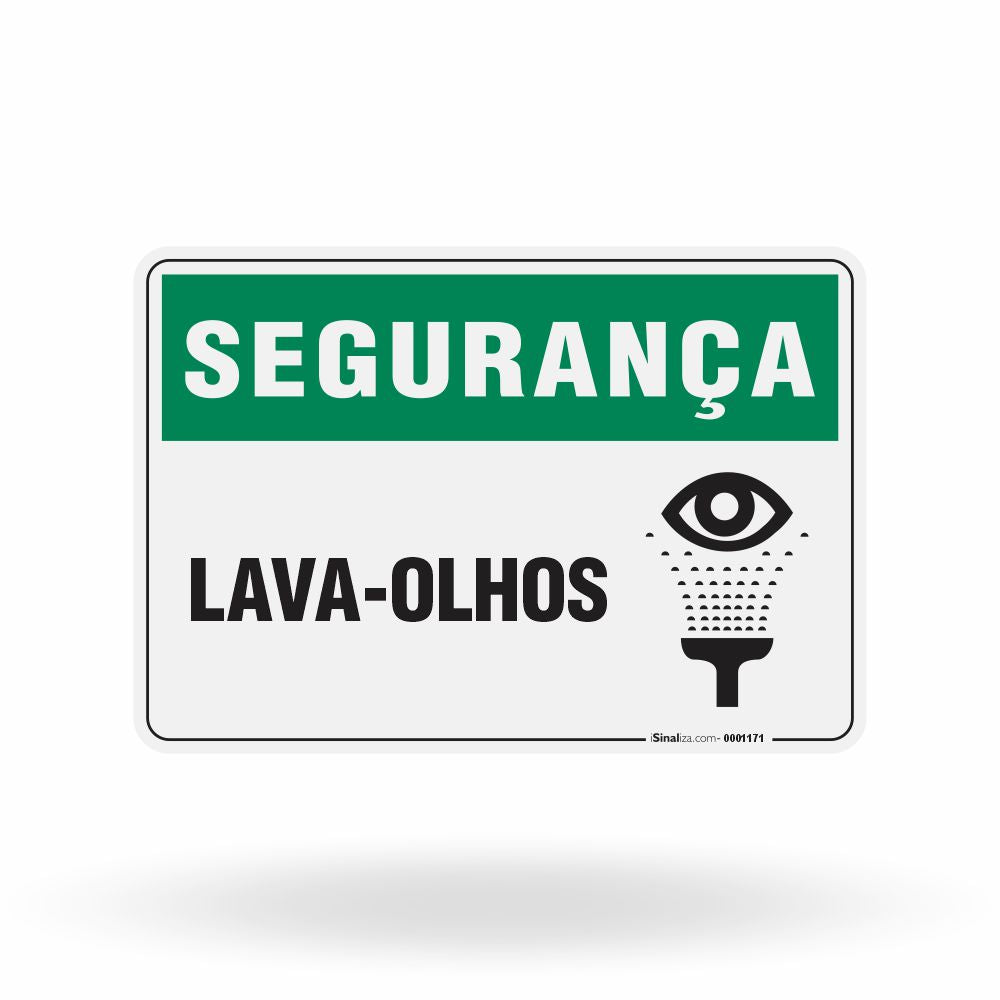 Placa Segurança - Lava-Olhos