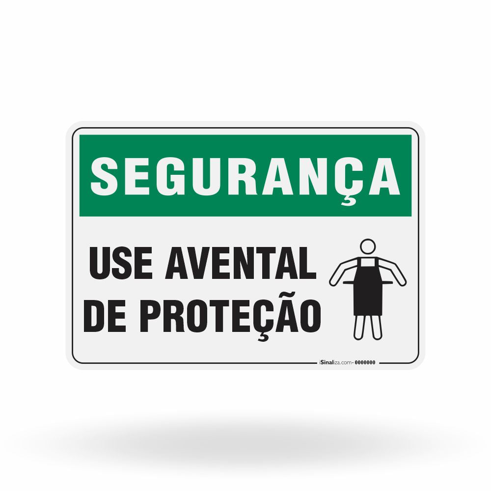 Placa Segurança - Use Avental de Proteção