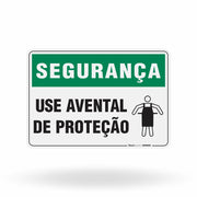 Placa Segurança - Use Avental de Proteção