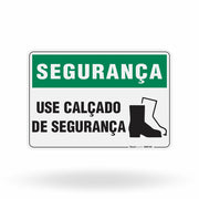 Placa Segurança - Use Calçado de Segurança