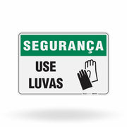 Placa Segurança - Use Luvas