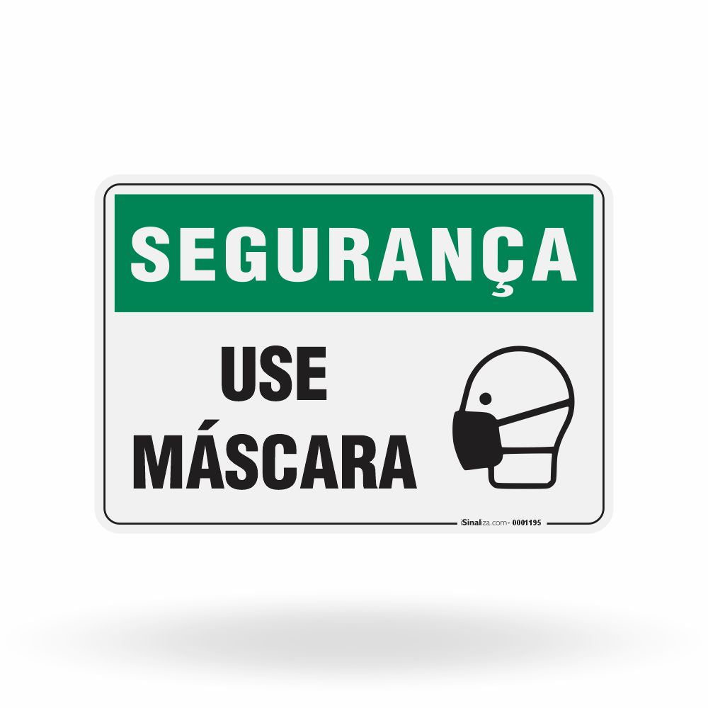 Placa Segurança - Use Máscara
