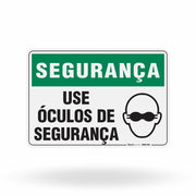 Placa Segurança - Use Óculos de Segurança