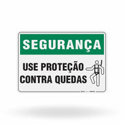 Placa Segurança - Use Proteção Contra Quedas