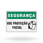 Placa Segurança - Use Proteção Facial