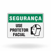Placa Segurança - Use Protetor Facial