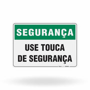 Placa Segurança - Use Touca de Segurança