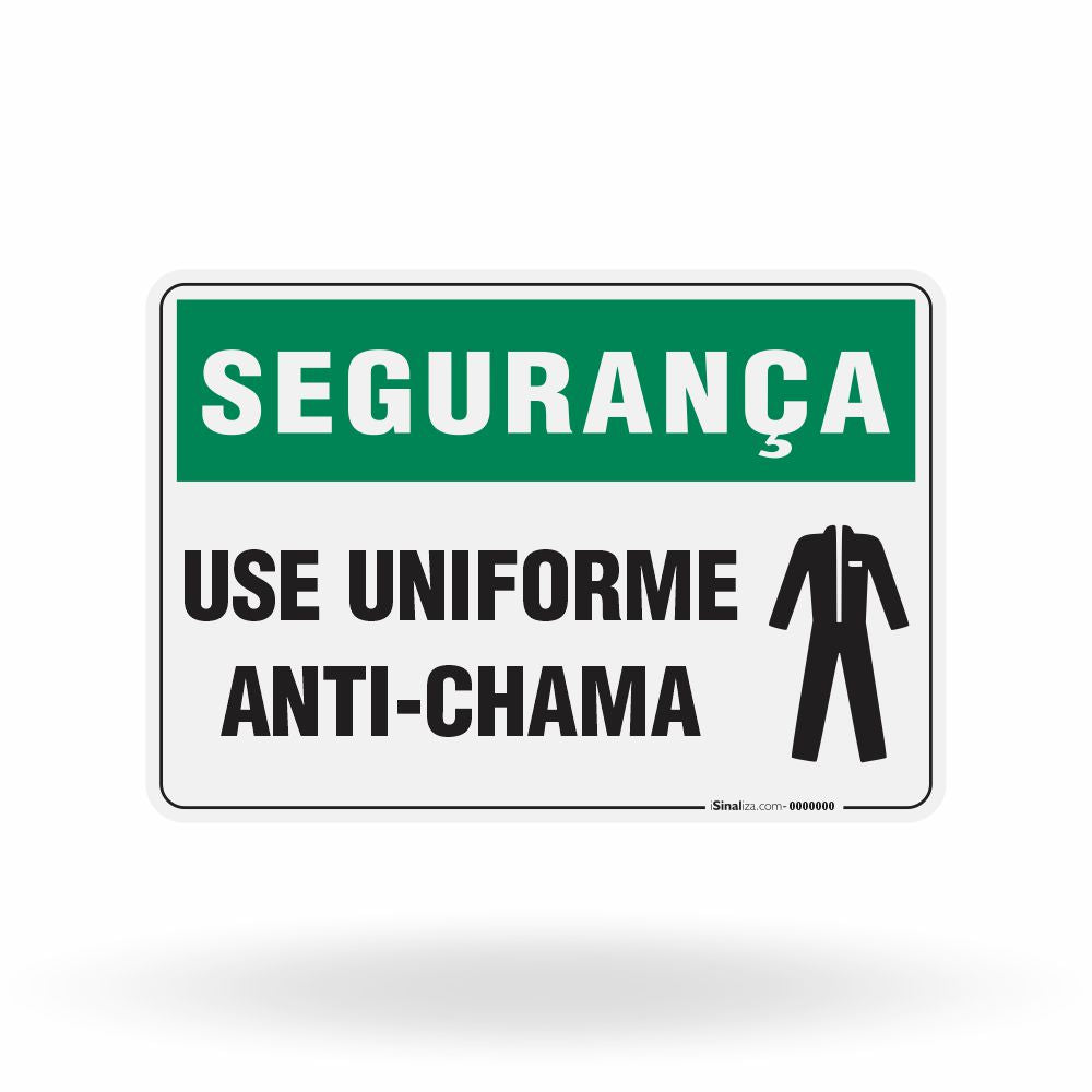 Placa Segurança - Use Uniforme Antichama