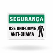 Placa Segurança - Use Uniforme Antichama