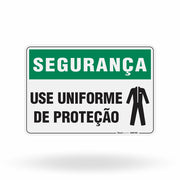 Placa Segurança - Use Uniforme de Proteção