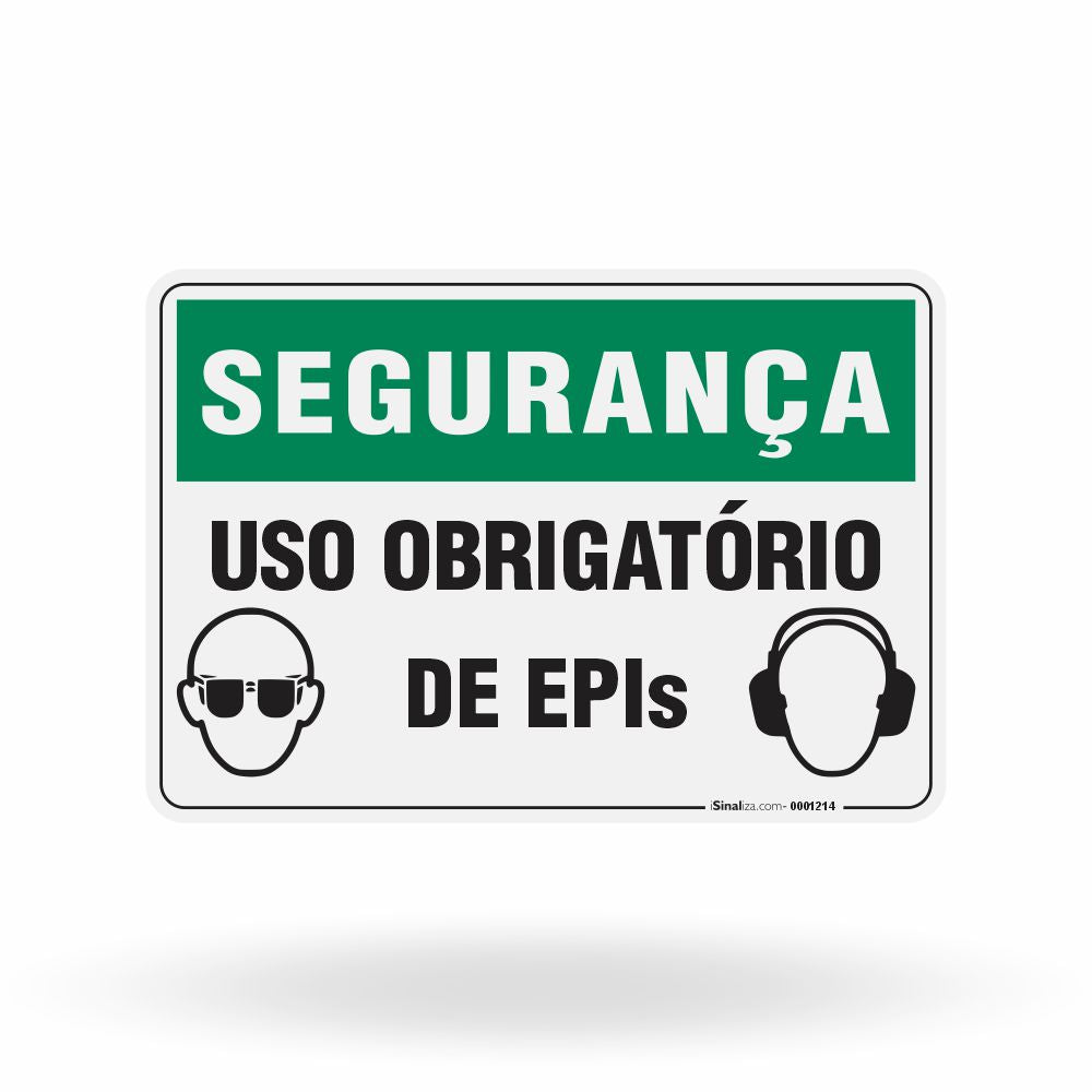 Placa Segurança - Uso Obrigatório de EPIs