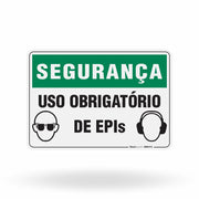 Placa Segurança - Uso Obrigatório de EPIs