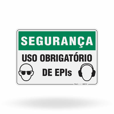 Placa Segurança - Uso Obrigatório de EPIs
