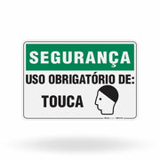 Placa Segurança - Uso Obrigatório de Touca