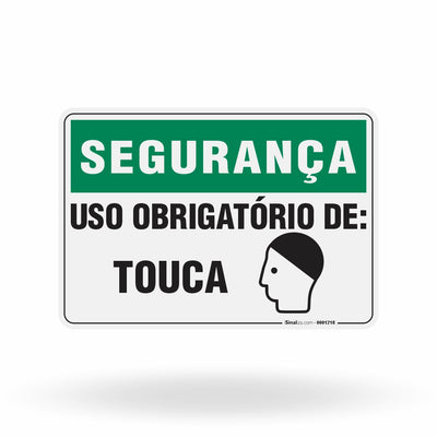 Placa Segurança - Uso Obrigatório de Touca
