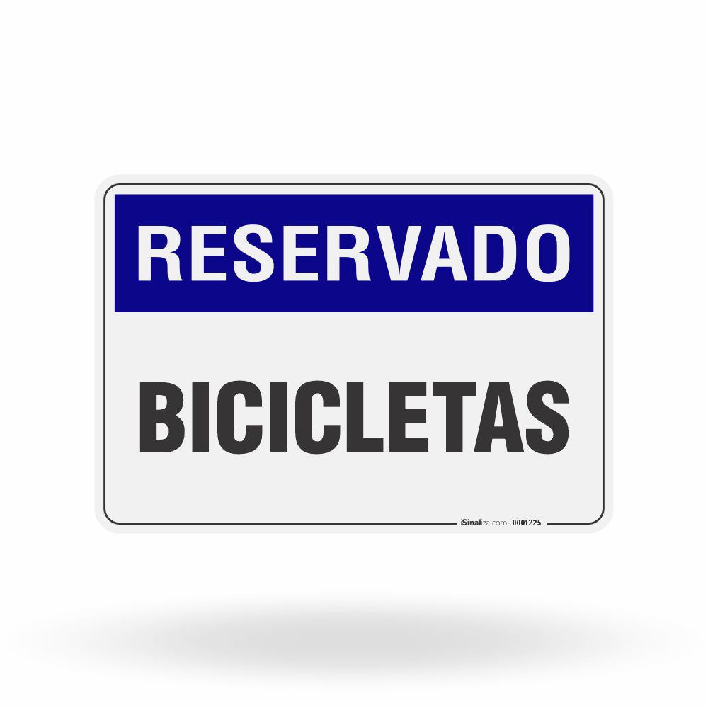 Placa Reservado - Bicicletas