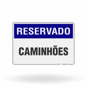 Placa Reservado - Caminhões