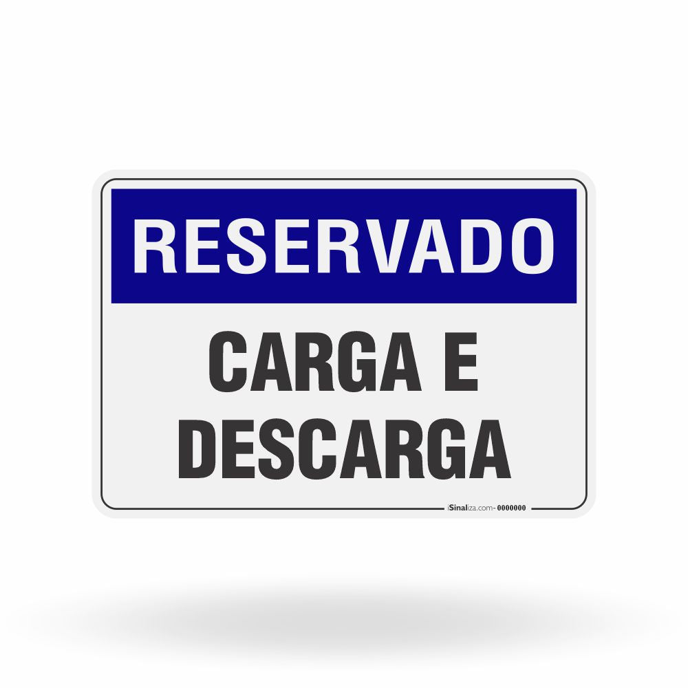 Placa Reservado - Carga e Descarga