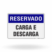 Placa Reservado - Carga e Descarga