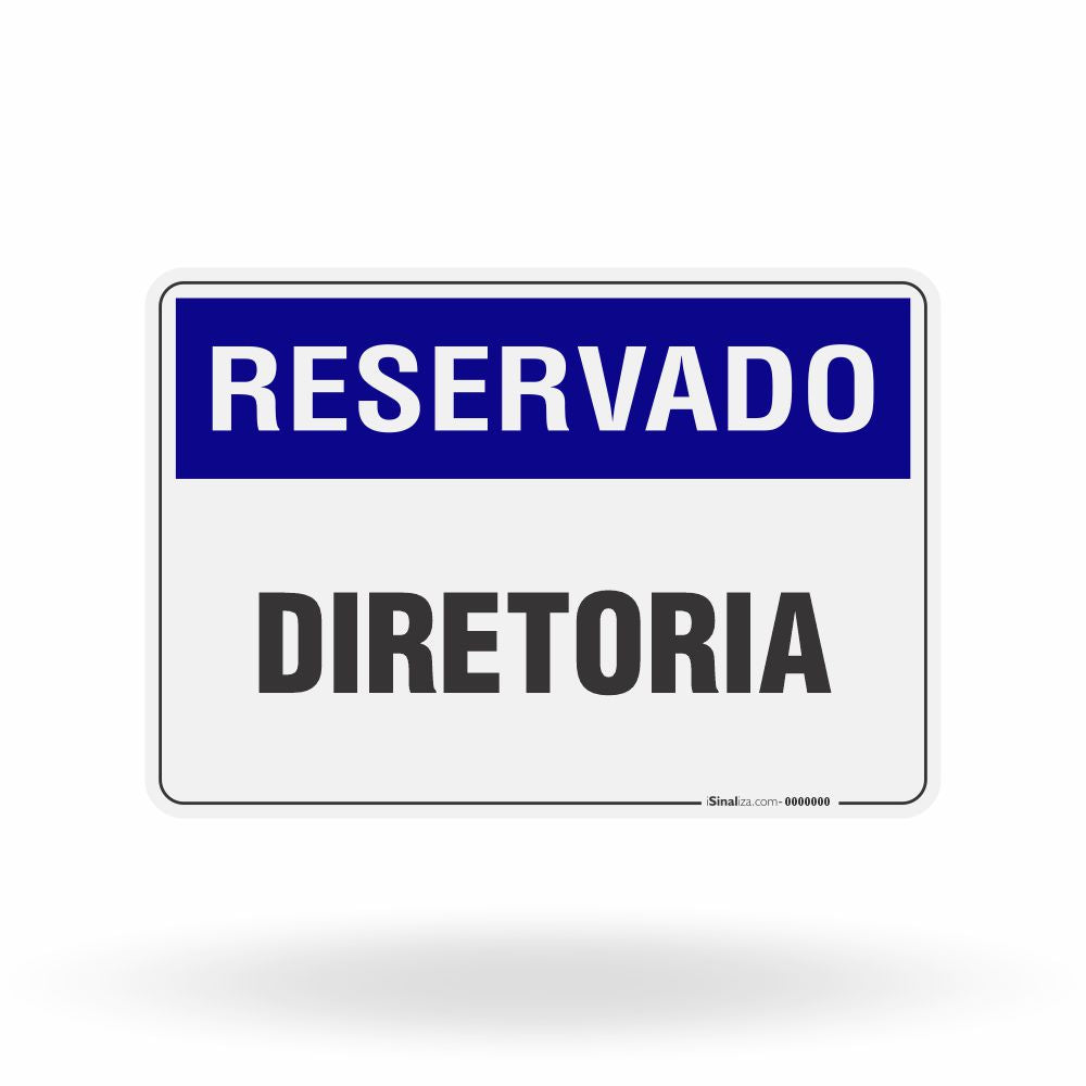 Placa Reservado - Diretoria