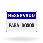 Placa Reservado - Idosos
