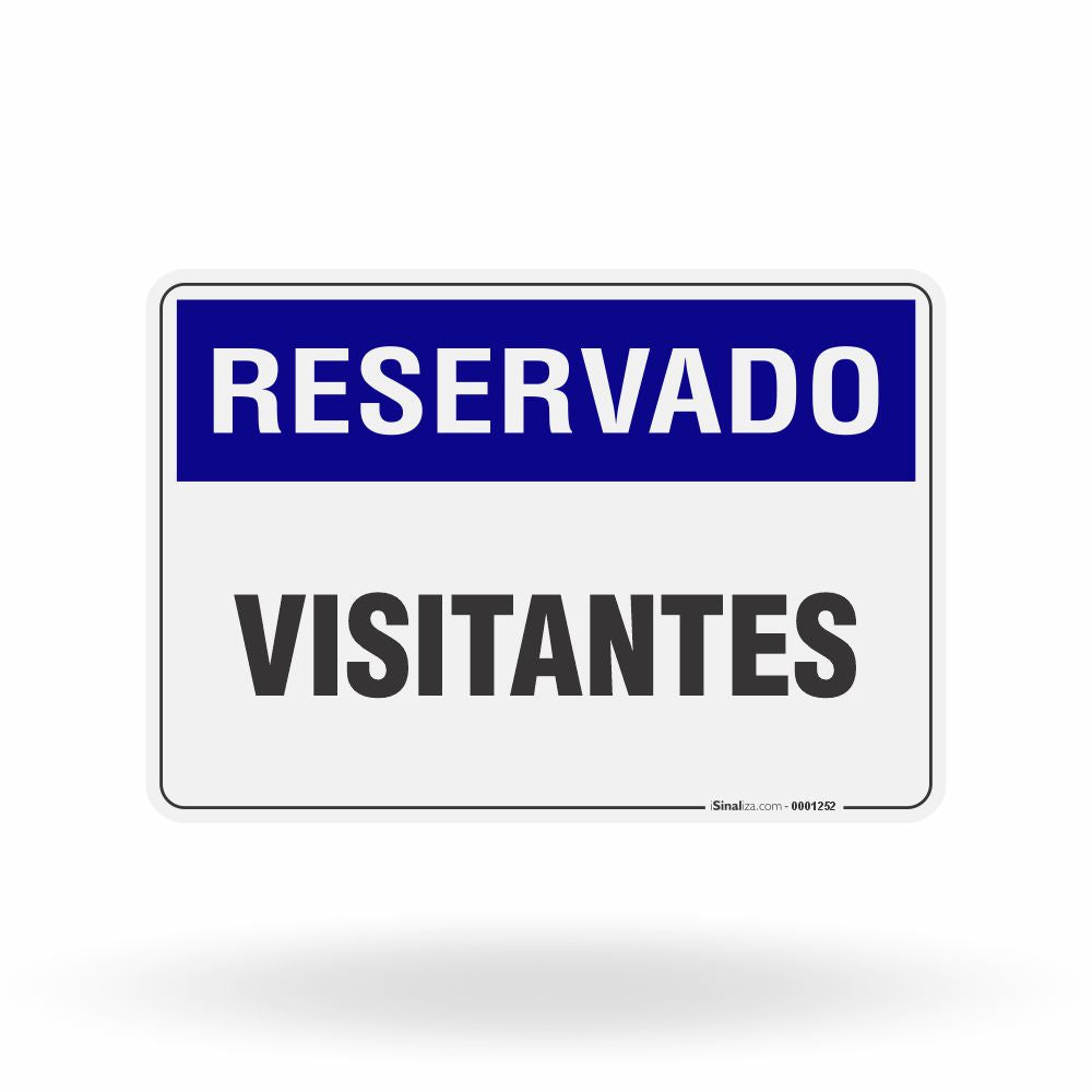 Placa Reservado - Visitantes