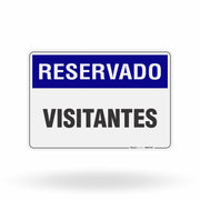 Placa Reservado - Visitantes