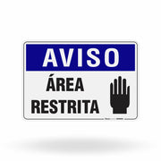 Placa Aviso - Área Restrita