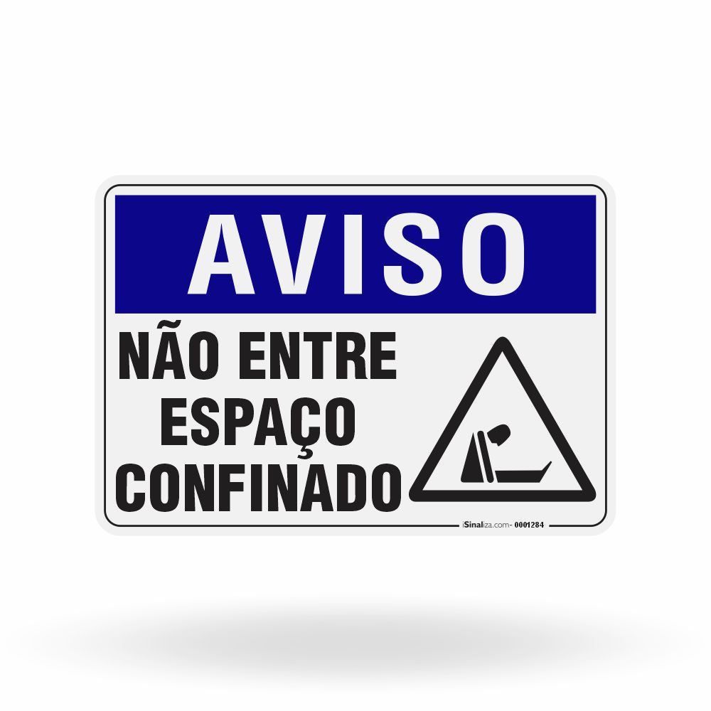 Placa Aviso - Não Entre Espaço Confinado