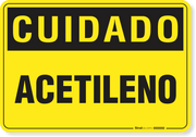Placa Cuidado Acetileno