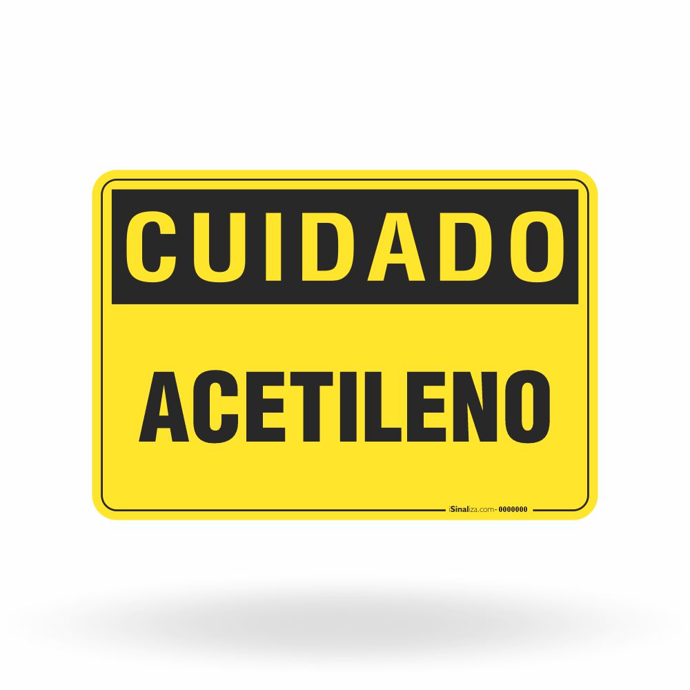 Placa Cuidado - Acetileno