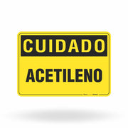 Placa Cuidado - Acetileno