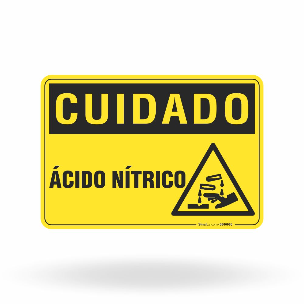Placa Cuidado - Ácido Nítrico