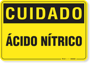 Placa Cuidado  Ácido Nítrico