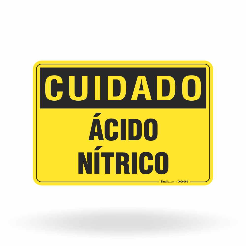 Placa Cuidado - Ácido Nítrico